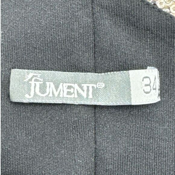 Jument One Shoulder BodyCon Mini Dress Womens Size 4 Leopard Sequin - Picture 5 of 6